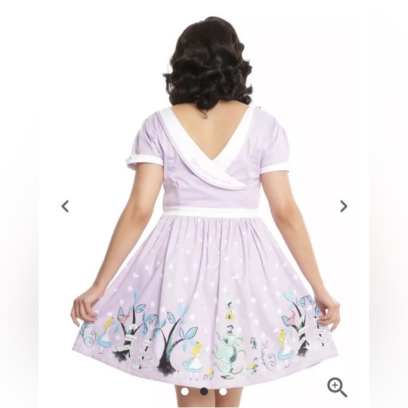 Hot Topic x Disney Alice In Wonderland Tea Party Retro Dress Size 16 - Picture 3 of 16